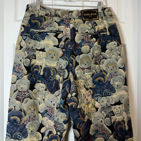 Teddy Fresh Men's Tapestry Trouser Pant Size 30 - Picture 7 of 15